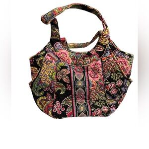 Vera Bradley Symphony In Hue Multicolor Cotton Hobo Bag